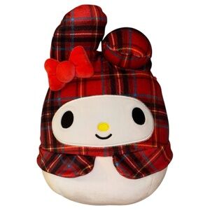 Sanrio My Melody | Squishmallows Plaid Holiday Plush | 11.5”